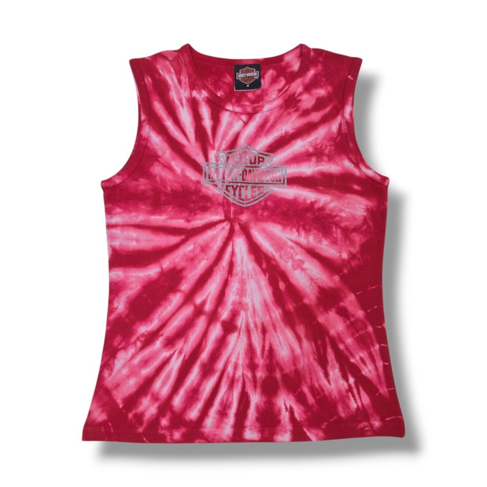Harley Davidson Smith Brothers Johnson City, TN Red Tie Dye Tank Top Women's M